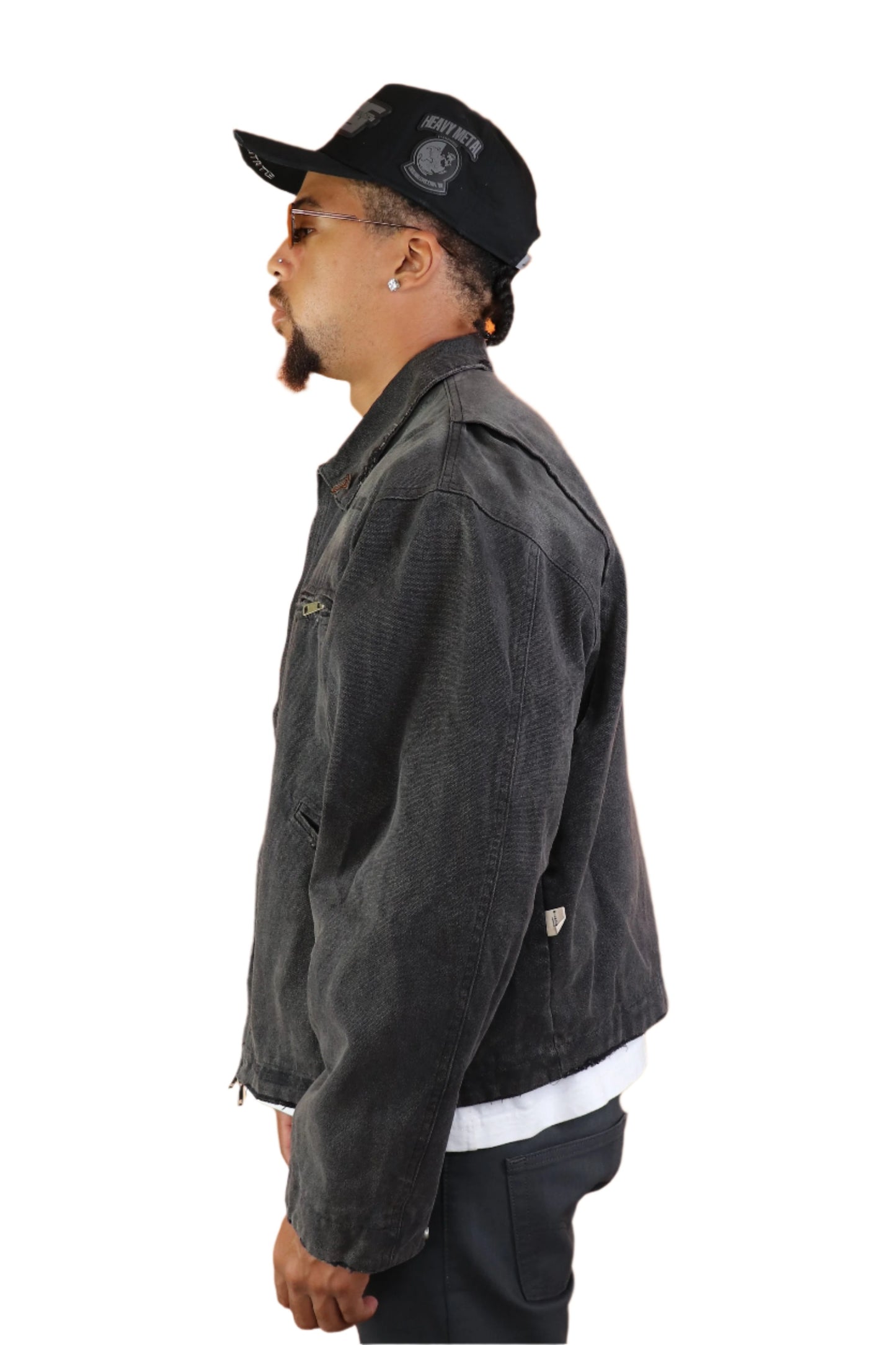 HMG custom distressed denim jacket