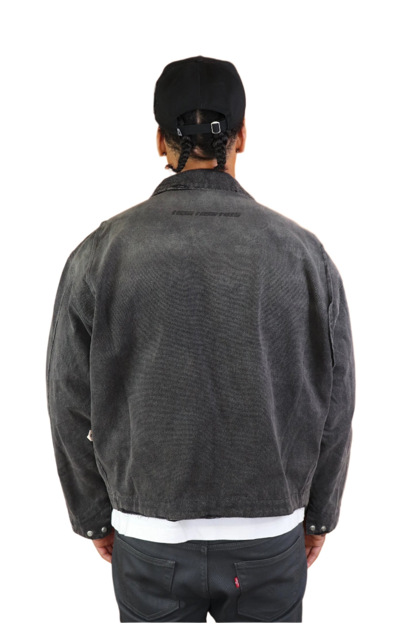 HMG custom distressed denim jacket