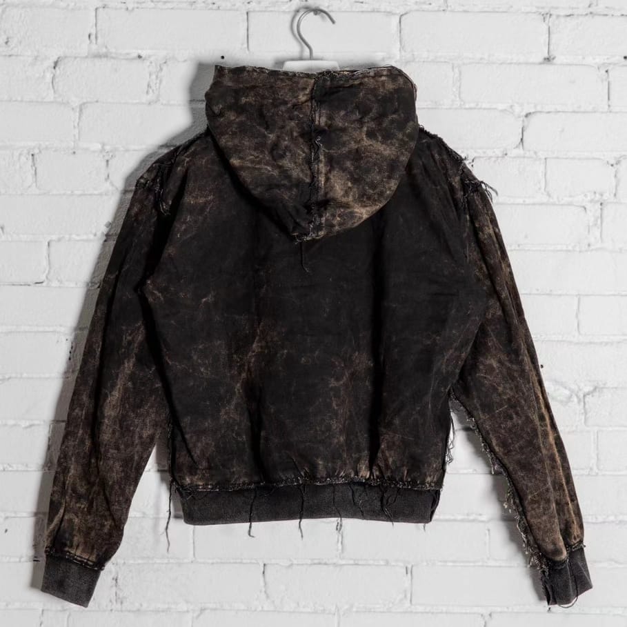 HMG War Torn Distressed Denim Bulletproof Hoodie