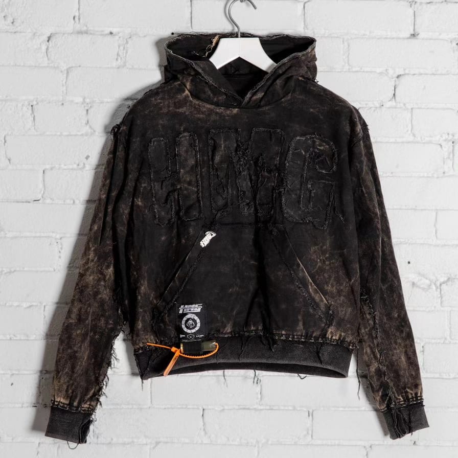 HMG War Torn Distressed Denim Bulletproof Hoodie