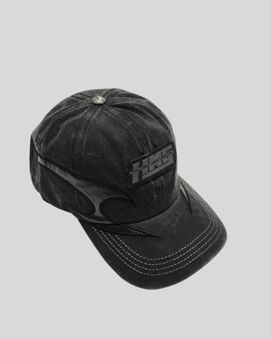 Reaper's Scythe Cap with Leather Detail